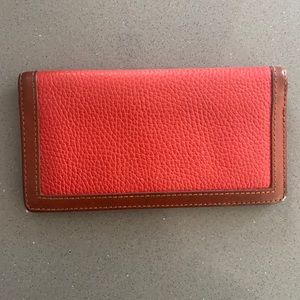Dooney & Bourke red and tan leather Wallet